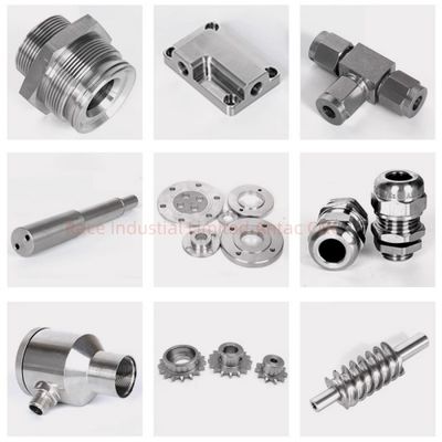 精密 CNC 回転部品アルミニウム ステンレス鋼材料 ±0.005mm 公差機械加工サービス